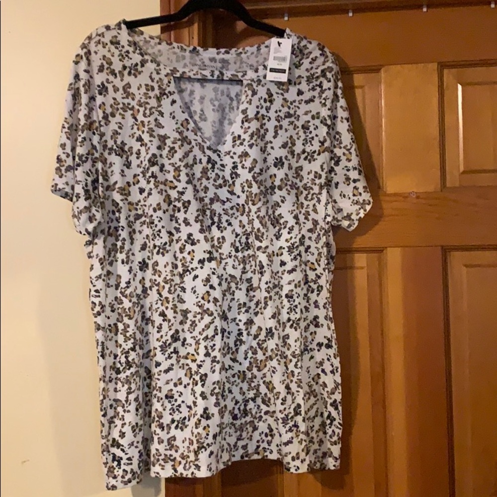 NWT Lane Bryant short sleeve shirt Cheetah